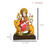 Handmade Durga Maa Resin Idol, measuring 12.5x8x17 cm, ideal for home decor and puja, showcasing intricate details and vibrant colors