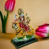 Handmade Goddess Durga Devi Idol seated on a lion, crafted from solid resin, ideal for home mandir, puja, and decorative display