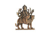 A detailed handmade metal idol of Goddess Durga, showcasing intricate design, ideal for home altar or office decor