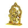 Metal Durga Murti with golden finish, intricately crafted, symbolizing divine protection and grace, ideal for home or temple decor