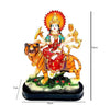 Handmade Goddess Durga Statue made of resin and marble, 15 cm tall, ideal for home decor, Pooja Mandir, and spiritual practices.