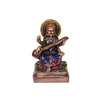 Handmade resin statue of Goddess Saraswati, symbolizing knowledge and wisdom, suitable for home decor, office, or altar decoration.