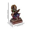 Handmade resin statue of Goddess Saraswati, symbolizing knowledge and wisdom, suitable for home decor, office, or altar decoration.