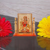 Handmade gold-plated photo frame featuring Maa Durga, crafted from durable wood, perfect for altars and home decor, symbolizing devotion and elegance