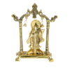 Gold-plated Radha Krishna idol, intricately crafted with a beautiful finish, ideal for home decor or as a meaningful gift for spiritual occasions.