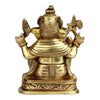 Handcrafted brass Lord Ganesha idol, intricately detailed, symbolizing prosperity and success, ideal for home decor, office, or altar