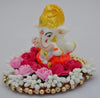 Handcrafted Ganesha idol made of durable Polyresin, measuring 20 cm x 15 cm x 2 cm and weighing 520 grams, symbolizing wisdom and prosperity