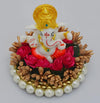 Handcrafted Ganesha idol made of durable Polyresin, measuring 20 cm x 15 cm x 2 cm, symbolizing wisdom and prosperity for home decor