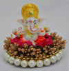 Handcrafted Ganesha idol made of durable Polyresin, measuring 20 cm x 15 cm x 2 cm, symbolizing wisdom and prosperity for home decor