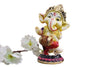 Handcrafted Ganesha idol made of durable resin, measuring 16 cm x 6 cm x 6 cm and weighing 520 grams, symbolizing wisdom and prosperity