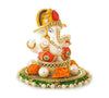 Handcrafted Ganesha idol made of durable resin, measuring 8 cm x 8 cm x 8 cm and weighing 300 grams, symbolizing wisdom and prosperity