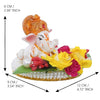 Handmade polyresin Ganesha idol, 12cm tall, intricately designed, ideal for home altar, office decor, or as a thoughtful spiritual gift.