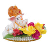 Handmade polyresin Ganesha idol, 12cm tall, intricately designed, ideal for home altar, office decor, or as a thoughtful spiritual gift.