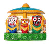 Handmade marble idol of Jagannath, Balaram, and Maa Subhadra, 9L x 9W x 5H cm, showcasing intricate details, perfect for altars and spiritual decor