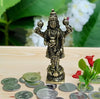 Handmade Lord Dhanvantri idol crafted from zinc alloy, featuring intricate details, perfect for home altar or pooja room, symbolizing health and healing