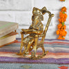 Handmade metal Ganesha showpiece, 14x6 cm, 350g, symbolizing wisdom and prosperity. Ideal for home decor, altar, or gifting.