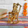 Handmade metal Ganesha showpiece, 14x6x0 cm, 500g, symbolizing wisdom and prosperity. Ideal for home decor, altar, or gifting.