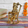 Handmade metal Ganesha showpiece, 14x6x6 cm, 500g, symbolizing wisdom and prosperity. Ideal for home decor, altar, or gifting.