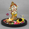 Handmade 500g polyresin Ganesha idol, symbolizing wisdom and prosperity, perfect for home decor and spiritual spaces.