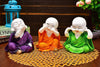 Set of laughing Buddha babies crafted from durable microfiber, ideal for home or office decor, spreading positivity and good fortune