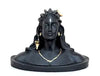 Handcrafted Lord Adiyogi Shiva idol in meditative posture, made from durable resin, ideal for home altars and spiritual decor