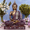 Exquisite Lord Buddha statue crafted from high-quality polyresin, showcasing serene expression and intricate details, perfect for home decor