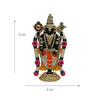 Handmade brass Lord Tirupati Balaji idol with intricate details, ideal for car dashboards, altars, and spiritual decor, showcasing divine craftsmanship.