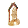 Metal statue of Maa Durga, beautifully crafted with a golden finish, ideal for home decor, altars, or gifting.