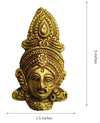 Miniature brass idol of Goddess Durga, intricately designed for wall hanging, symbolizing divine protection and spirituality in Hinduism