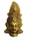 Miniature brass idol of Goddess Durga, intricately designed for wall hanging, symbolizing divine protection and spirituality in Hinduism