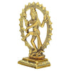 Handmade metal Nataraja statue representing Lord Shiva's cosmic dance, showcasing intricate details and spiritual significance for any altar