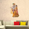 Radha Krishna wall sticker depicting the beloved Hindu deities in vibrant colors, symbolizing divine love and spirituality for home decor.