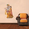 Radha Krishna wall sticker depicting the beloved Hindu deities in vibrant colors, symbolizing divine love and spirituality for home decor.