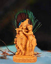 Handmade Radha Krishna resin statue, depicting the divine couple, ideal for home decor, altars, and spiritual spaces.