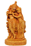 Handmade Radha Krishna resin statue, depicting the divine couple, ideal for home decor, altars, and spiritual spaces.