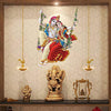 Colorful Radha Krishna wall sticker showcasing the beauty of Hindu deities, ideal for enhancing spirituality in various home settings.