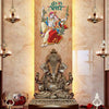 Radha Krishna wall sticker featuring the beloved Hindu deities in vibrant colors, symbolizing divine love and spirituality for home decor.