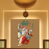 Radha Krishna wall sticker featuring the beloved Hindu deities in vibrant colors, symbolizing divine love and spirituality for home decor.