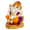 Handcrafted resin Ganesha idol, 10x7x5 cm, ideal for home altar or car dashboard. Symbolizes prosperity, wisdom, and good fortune