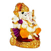 Handcrafted resin Ganesha idol, 10x7x5 cm, ideal for home altar or car dashboard. Symbolizes prosperity, wisdom, and good fortune