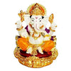 Handcrafted resin Ganesha idol, 10x7x5 cm, ideal for home altar or car dashboard. Symbolizes prosperity, wisdom, and good fortune