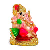 Handcrafted resin Ganesha idol, 10x7x5 cm, ideal for home altar or car dashboard. Symbolizes prosperity, wisdom, and good fortune