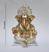 Compact resin Ganesha idol for car dashboard, 5.1x5.1x8.9 cm, 300g, symbolizing spiritual protection and blessings. Perfect for travel and Hindu faith gifting.