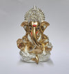 Compact resin Ganesha idol for car dashboard, 5.1x5.1x8.9 cm, 300g, symbolizing spiritual protection and blessings. Perfect for travel and Hindu faith gifting.