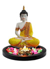 Exquisite Lord Buddha statue in high-quality resin, showcasing intricate details and a serene expression, perfect for home decor and meditation