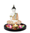 Elegant Lord Buddha statue made from high-quality resin, featuring intricate hand-carved details and a serene expression, ideal for home decor and meditation