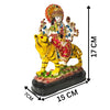 Handcrafted Sherawali Mata statue made from resin and marble, showcasing intricate details and vibrant colors, perfect for home and spiritual decor