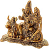 Handcrafted Shiv Parivar idol made of aluminium, featuring Lord Shiva, Parvati, Kartikeya, and Ganesha, perfect for home decor or altars