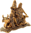 Handcrafted Shiv Parivar idol made of aluminium, featuring Lord Shiva, Parvati, Kartikeya, and Ganesha, perfect for home decor or altars