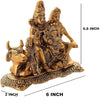 Handcrafted Shiv Parivar idol made of aluminium, featuring Lord Shiva, Parvati, Kartikeya, and Ganesha, perfect for home decor or altars